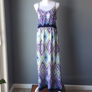 Charlotte Russe Geometric Maxi Sundress XL